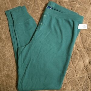 NWT Old Navy Kelly Green Thermal Pajama Pant Bottom Jogger Women XL New